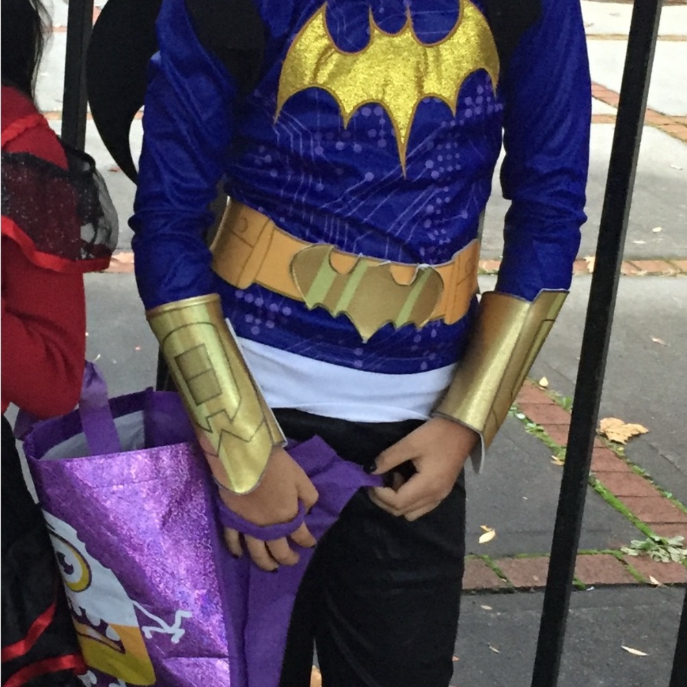 Kids Superhero Costume in Blue and Gold